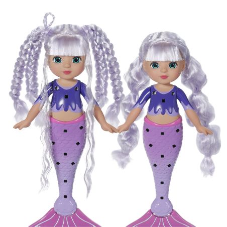 Zapf BABY born Glam Up Aura Puppe | Magisches Farbwechselhaar & Accessoires | Ab 3 Jahre