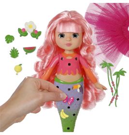 Zapf BABY born Glam Up Sunshine Puppe | Farbwechselhaar durch UV-Licht & Zubehör | Ab 4 Jahre