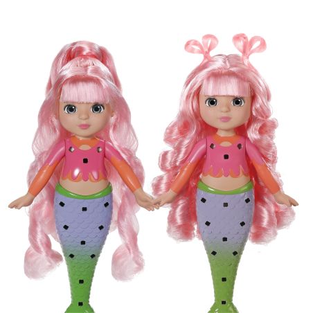 Zapf BABY born Glam Up Sunshine Puppe | Farbwechselhaar durch UV-Licht & Zubehör | Ab 4 Jahre