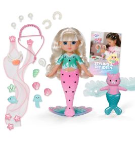 ZAPF BABY born Glam Up Sparkle Puppe – Haar mit UV-Farbwechsel & Styling-Zubehör