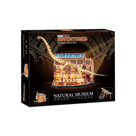 Tiny Adventures - Natural Museum Brachiosaurus Sk, Holzfunktionsmodelle zum Zusammenbauen