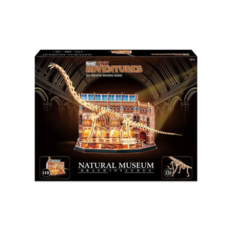 Tiny Adventures - Natural Museum Brachiosaurus Sk, Holzfunktionsmodelle zum Zusammenbauen