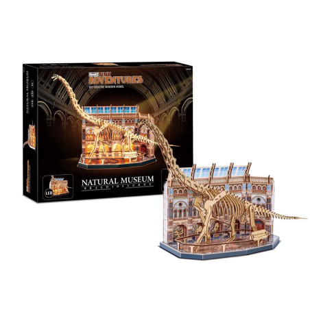 Tiny Adventures - Natural Museum Brachiosaurus Sk, Holzfunktionsmodelle zum Zusammenbauen