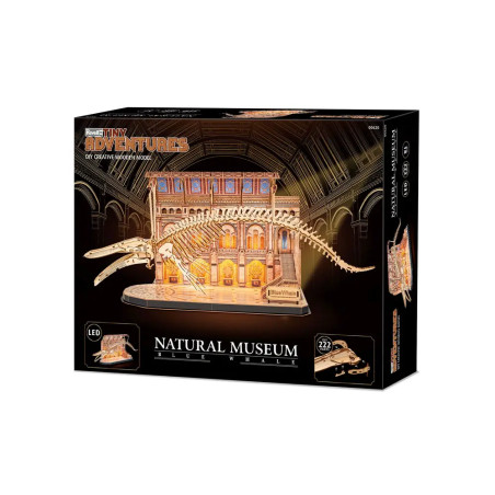 Tiny Adventures - Natural Museum Blue Whale, Holzfunktionsmodelle zum Zusammenbauen