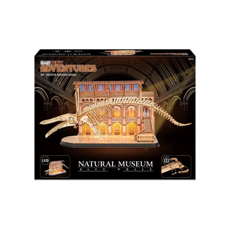 Tiny Adventures - Natural Museum Blue Whale, Holzfunktionsmodelle zum Zusammenbauen