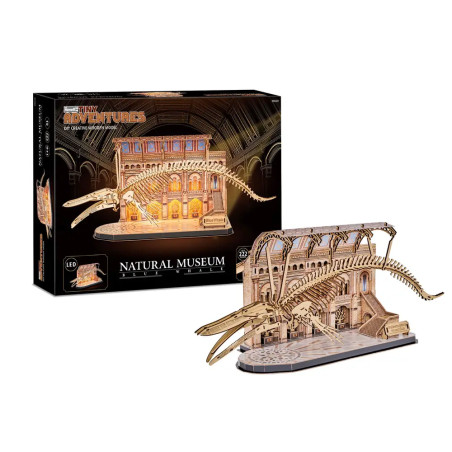 Tiny Adventures - Natural Museum Blue Whale, Holzfunktionsmodelle zum Zusammenbauen