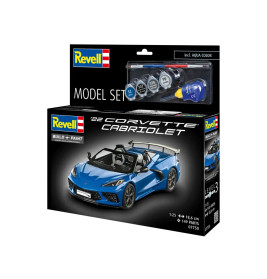 Model Set Corvette C8 Cabriolet, Revell Modellbausatz mit Basiszubehör