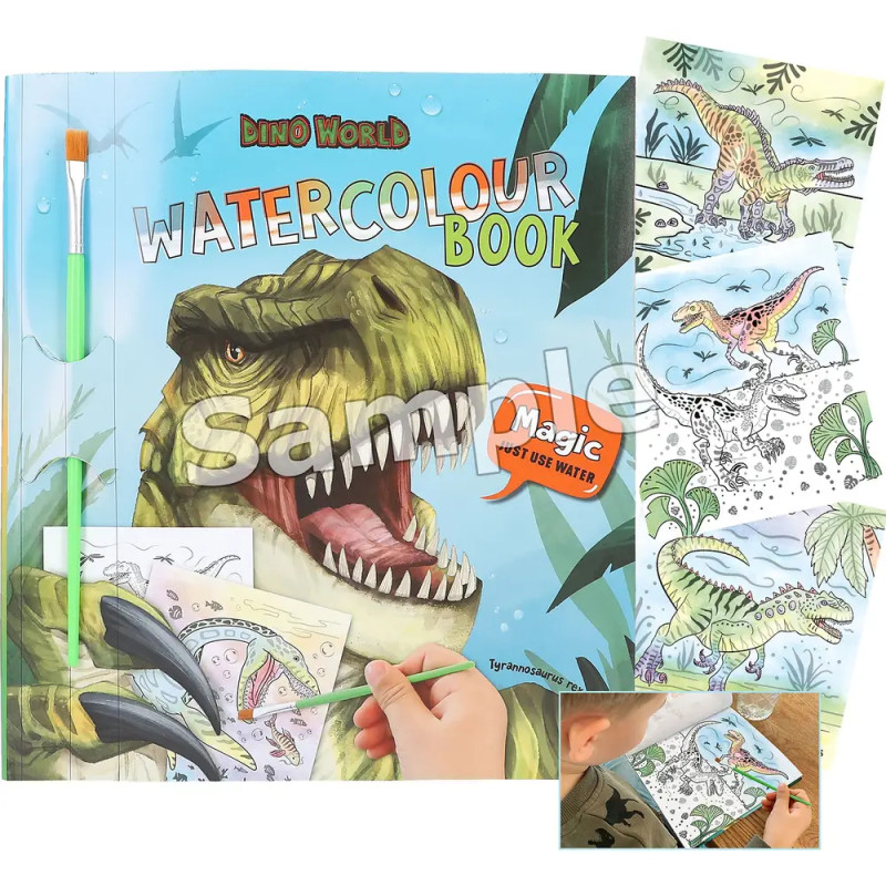 Dino World Watercolour Book