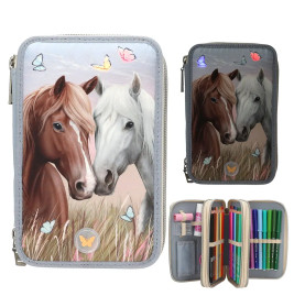 Miss Melody 3 Fach Federtasche LED