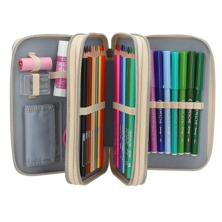 Miss Melody 3 Fach Federtasche LED