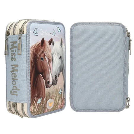 Miss Melody 3 Fach Federtasche LED