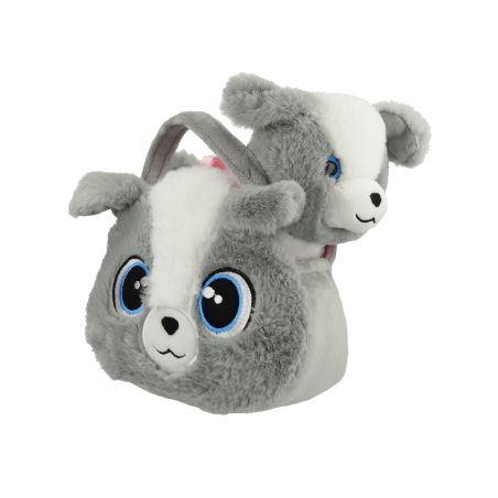 Cutie-Handtasche mit Hund sort.