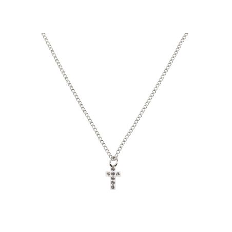 Silver Line Kette Kreuz Crystal Silberfarben – Eleganter Modeschmuck für Damen