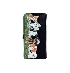 Elegante Damen Langbörse – Kunstleder Geldbörse mit Reißverschluss