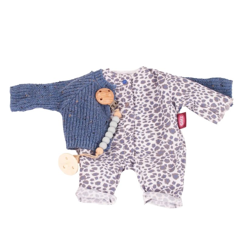 Götz Babykombi Blue Tiger für Puppen 30-33cm | Stylischer Tiger-Print