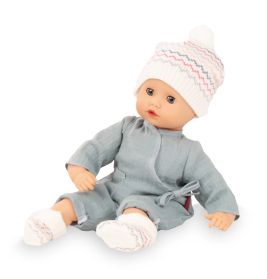 Götz Muffin Baby Zick Zack Puppe 33 cm – Ohne Haare, Weichkörper, Schlafaugen