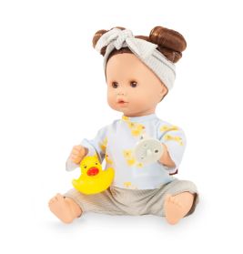 Götz Sleepy Aquini Girl Little Duck 33 cm – Wasserdichte Badepuppe, Enten-Design