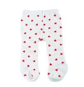 Götz Strumpfhose Weiß mit Roten Herzen für 30cm Puppen | Süßer Puppen-Look