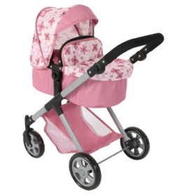 Kombi-Puppenwagen Mila  Flower s rosa