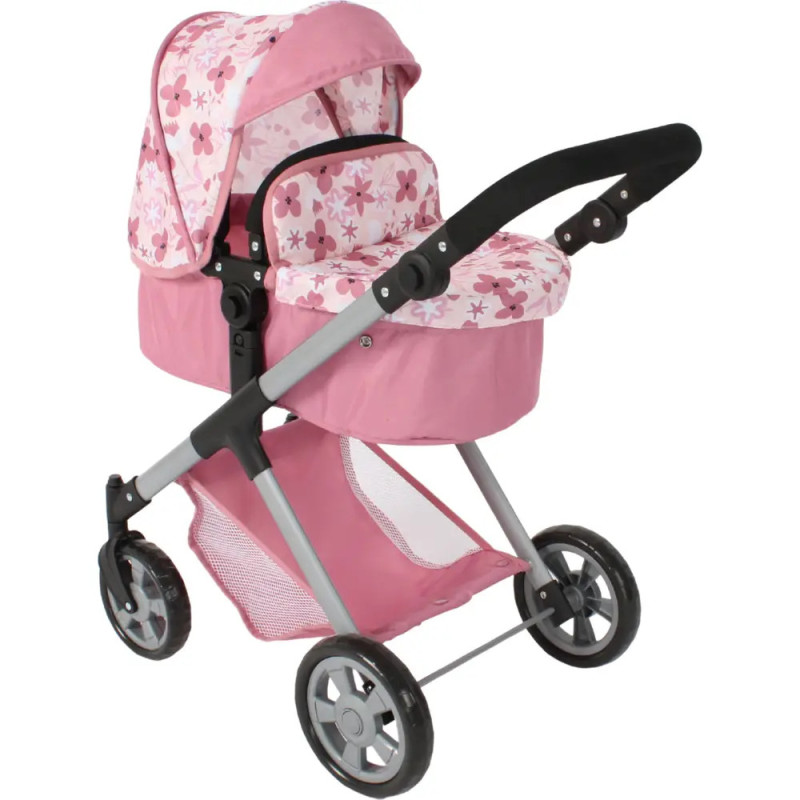 Kombi-Puppenwagen Mila  Flower s rosa