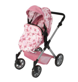 Kombi-Puppenwagen Mila  Flower s rosa