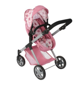Kombi-Puppenwagen Mila  Flower s rosa