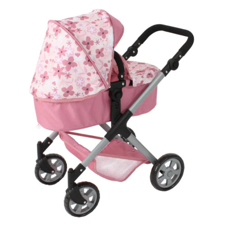 Kombi-Puppenwagen Mila  Flower s rosa