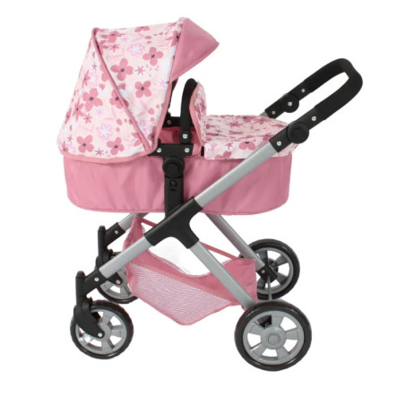 Kombi-Puppenwagen Mila  Flower s rosa
