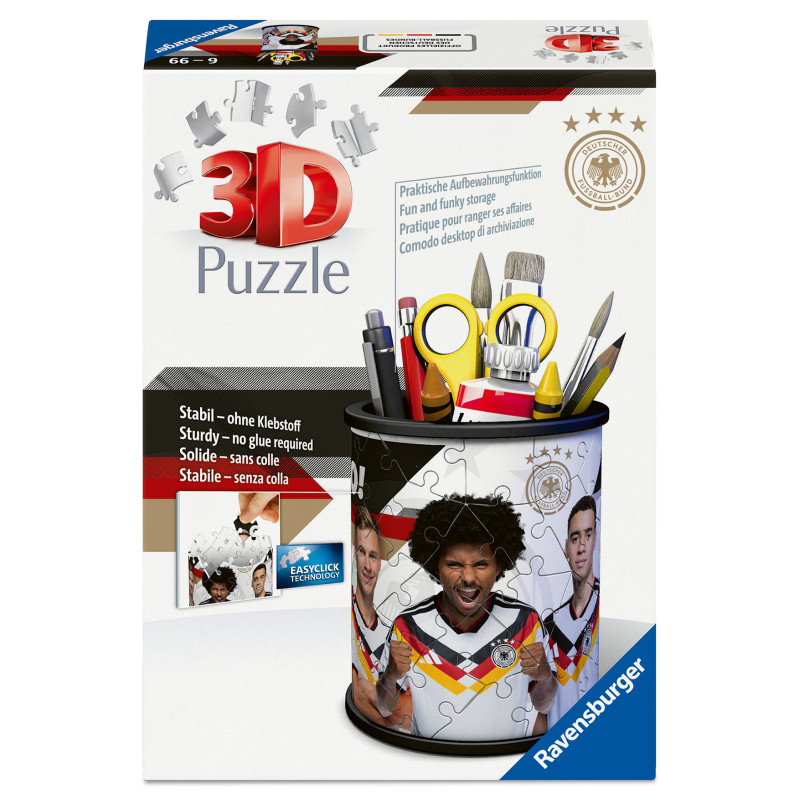 Ravensburger 3D Puzzle Stiftehalter DFB – Praktisches Fußballdesign ab 8 Jahren