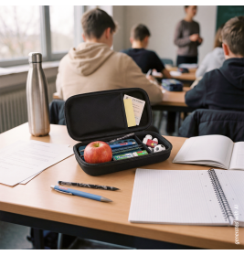 BRUNNEN Schlamper XL Hardcase 'Onyx' – Stiftetui für Schule & Büro (smaepp)