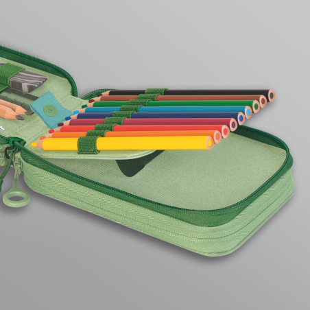 BRUNNEN Federmäppchen 3 RV Dino - 3 Reißverschlussfächer & cooles Design