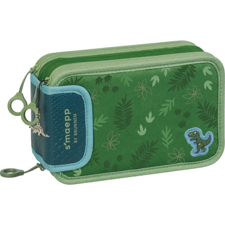 BRUNNEN Federmäppchen 3 RV Dino - 3 Reißverschlussfächer & cooles Design