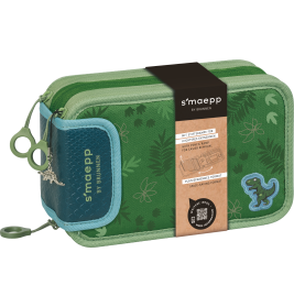 BRUNNEN Federmäppchen 3 RV Dino - 3 Reißverschlussfächer & cooles Design