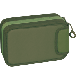 BRUNNEN Federmäppchen 3 RV Grün - 3 Reißverschlussfächer für Stifte