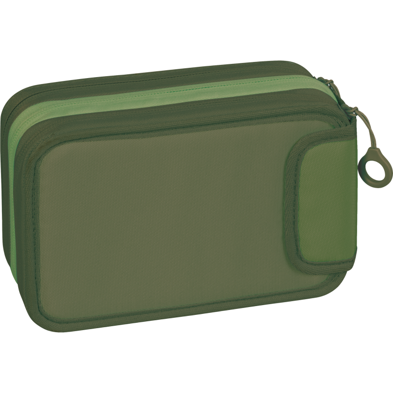 BRUNNEN Federmäppchen 3 RV Grün - 3 Reißverschlussfächer für Stifte