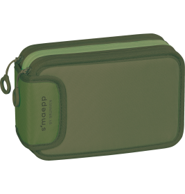 BRUNNEN Federmäppchen 3 RV Grün - 3 Reißverschlussfächer für Stifte