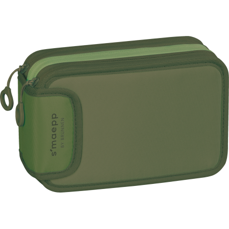 BRUNNEN Federmäppchen 3 RV Grün - 3 Reißverschlussfächer für Stifte