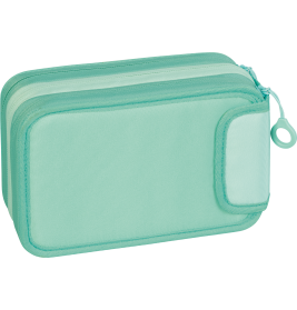 BRUNNEN Federmäppchen 3 RV Mint - 3 Reißverschlussfächer für Schulutensilien
