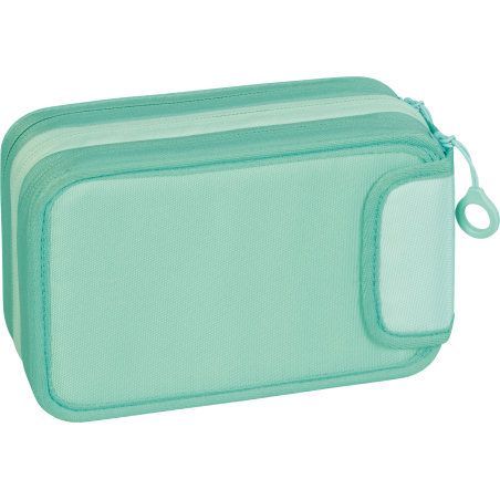 BRUNNEN Federmäppchen 3 RV Mint - 3 Reißverschlussfächer für Schulutensilien