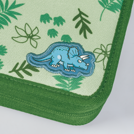 BRUNNEN Federmäppchen 2 Klappen Dino - Robustes Mäppchen für Schulanfänger