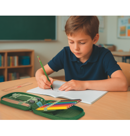BRUNNEN Federmäppchen 2 Klappen Onyx - Klassisches Mäppchen für die Schule