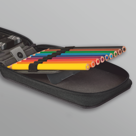 BRUNNEN Federmäppchen 2 Klappen Onyx - Klassisches Mäppchen für die Schule