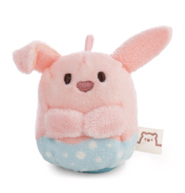 Kuscheltier Hase Pibu 5cm pink m. Punkte
