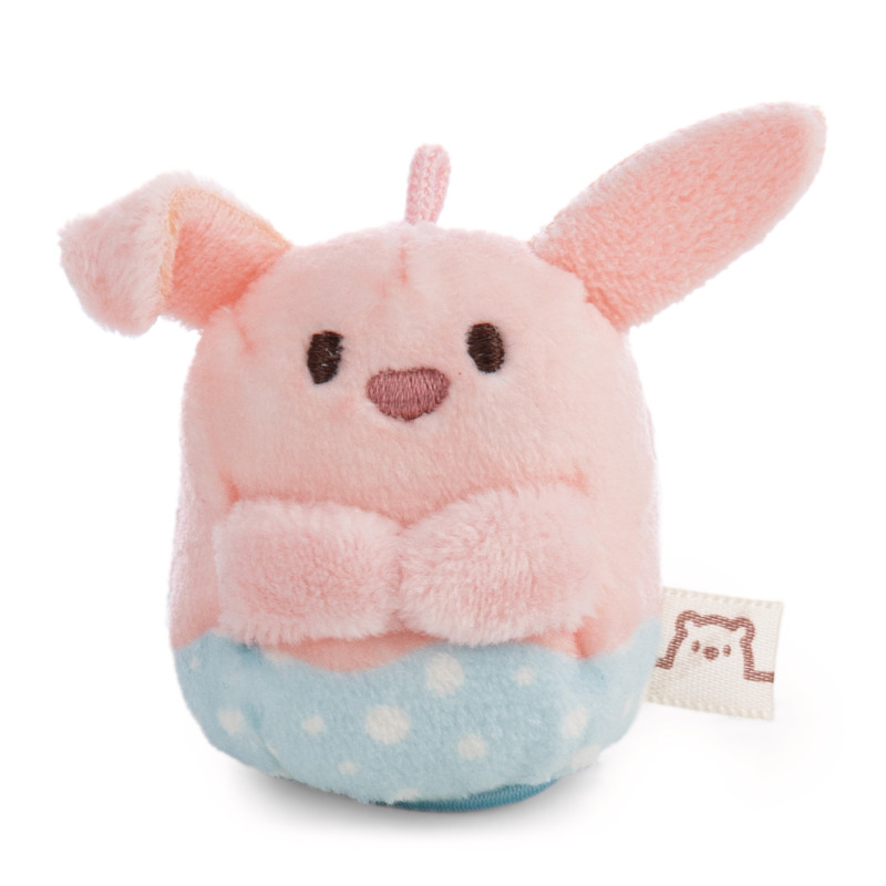 Kuscheltier Hase Pibu 5cm pink m. Punkte