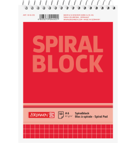 Spiralnotizblock A6 kariert 50 Blatt