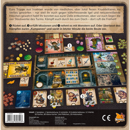 Asmodee Krabbler-Chaos – Lustiges Geschicklichkeitsspiel für 2-4 Spieler