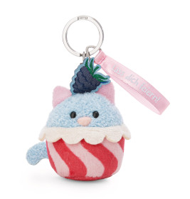 NICI Schlüsselanhänger Katze im Cupcake-Design – 'Lass dich feiern' – Plüsch | ca. 10 cm