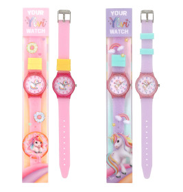 Depesche Ylvi Silikon Armbanduhr | Bequem & Robust | Für magic Einhorn Looks!