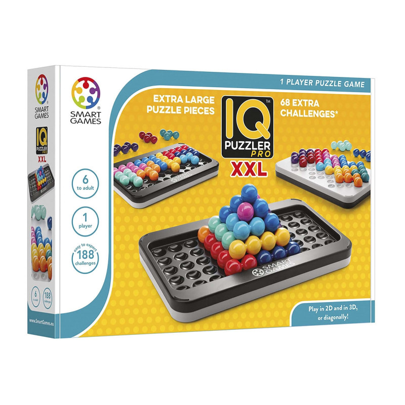 smart games IQ Puzzler Pro XXL – Logikspiel mit 120 2D & 3D Aufgaben ab 6 Jahren
