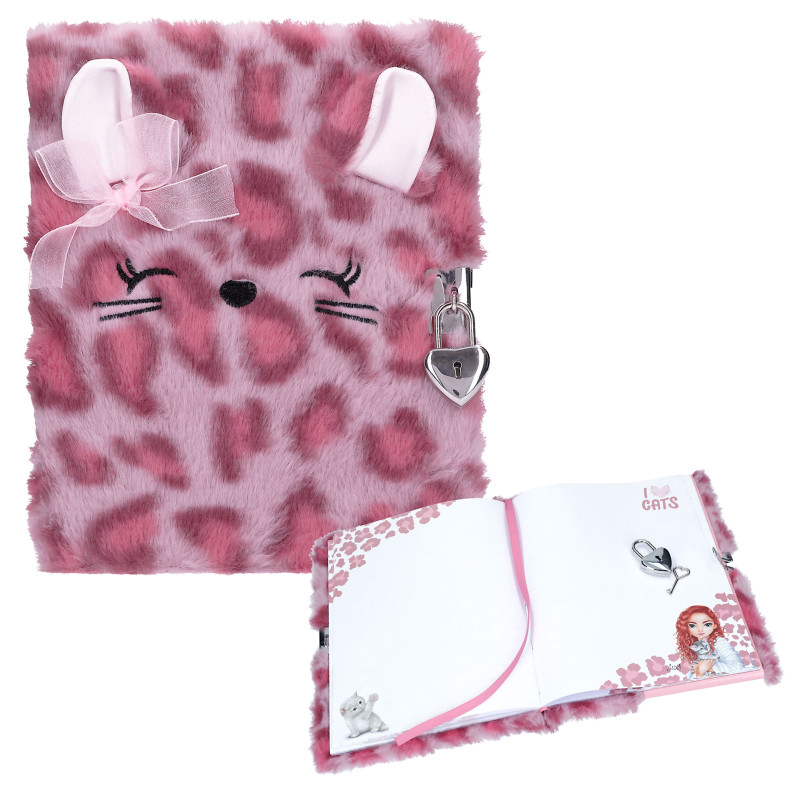 Depesche TOPModel COSY CAT Tagebuch mit Schloss – Sicher & geheimnisvoll, liniertes Notizbuch